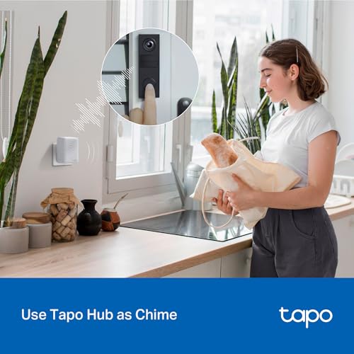 Tapo Smart Video Wireless Doorbell Camera - 2K, 160° Ultra-Wide View, Up to 180 Days Battery, HomeKit, Alexa, Google Assistant Compatible, Free AI Person Detection, IP54, SD/Cloud Storage, D205