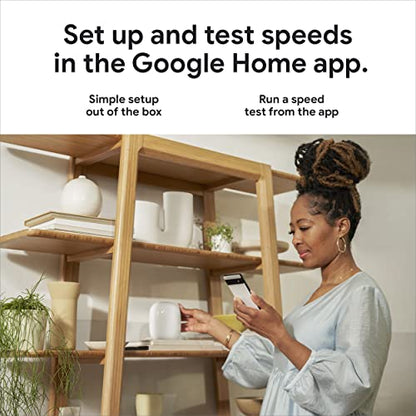 Google Nest WiFi Pro - 6E - Reliable Wi-Fi System with Fast Speed and Whole Home Coverage - Mesh Wi-Fi Router - 3 Pack - Snow, Linen, Fog