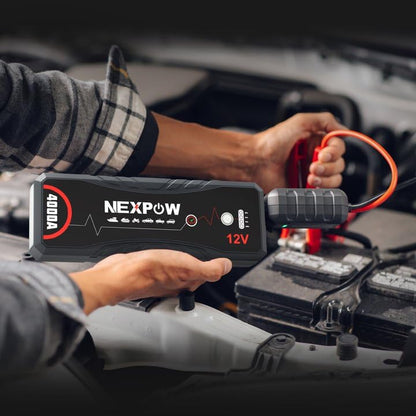 NEXPOW Car Jump Starter,Car Battery Jump Starter 4000A Peak Q11 Pack for Up to All Gas and 10.0L Diesel Engine 12V Auto Battery Booster,Jumper Cables,Portable Lithium Jump Box with LED Light/USB QC3.0