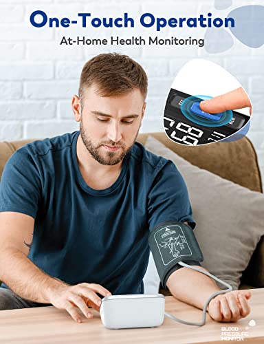 Blood Pressure Monitors for Home Use Upper Arm, Accurate cuff 8.7”-15.7” Monitor with Large Backlight Display 2 Users 240 Sets Memory & HR Detection, Digital BP Machine with Carrying Case