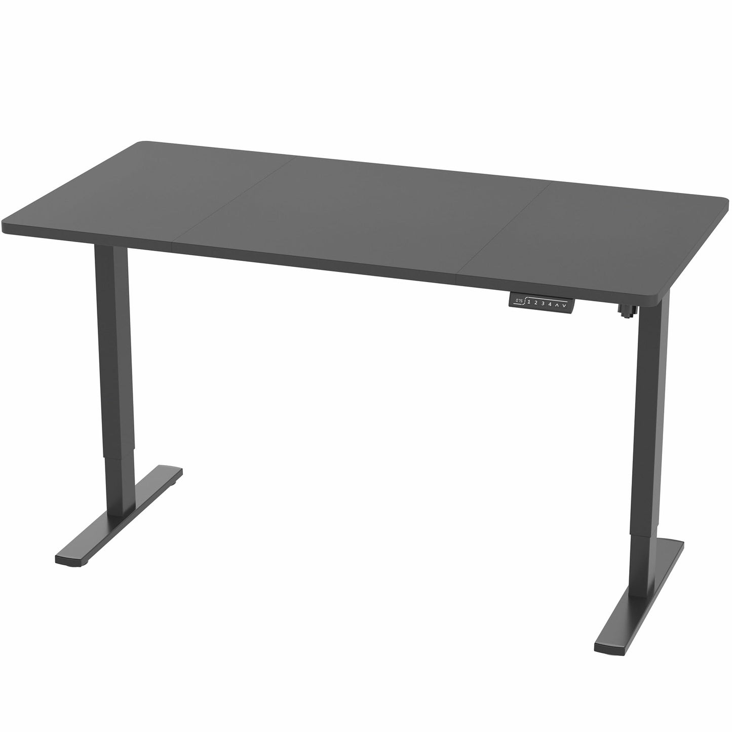 VIVO Electric 60 x 30 inch Standing Desk Workstation, Memory Controller Height Adjustment, 1B Series, Black Top Black Frame, DESK-KIT-1B6B-30