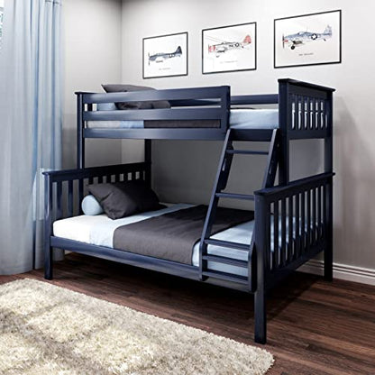 Max & Lily Classic Twin Over Full Bunk Bed, Blue