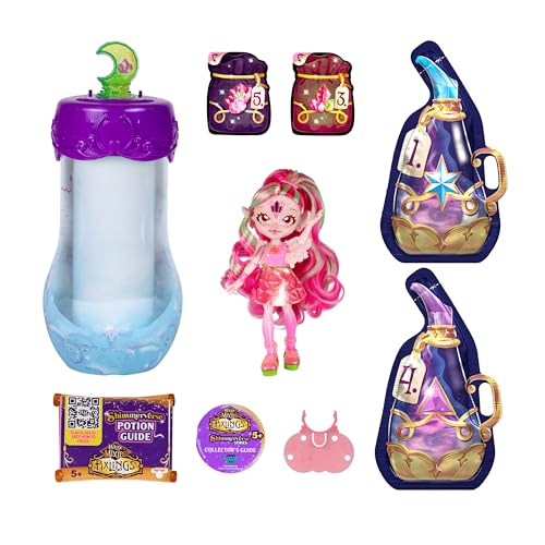 Magic Mixies Shimmerverse Series, Create & Mix Magic Potion to Magically Reveal Faye The Fairy Pixling, This Beautiful 6.5" Shimmerverse Pixling Fashion Doll Appears Inside The Potion Bottle