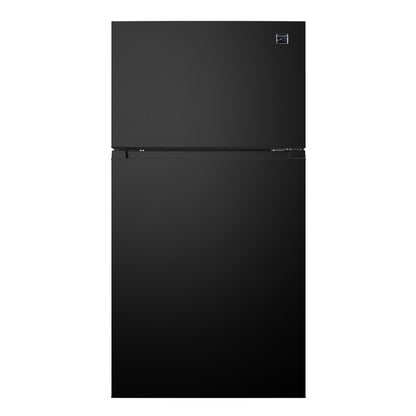 Kenmore 33" Top Mount Refrigerator with Freezer - Adjustable Shelving, Humidity-Controlled Crispers, Optional Ice Maker, LED Lighting, ENERGY STAR Certified, 20.5 cu. ft. Capacity - Black