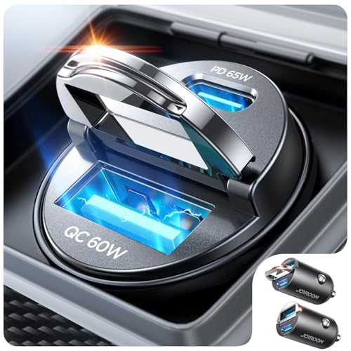 JOYROOM 2-Pack 125W USB-C Car Charger, 2-Port Cigarette Lighter USB Charger