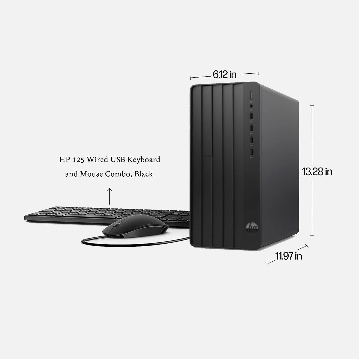 HP Desktop Computers Tower PC for Home Business Student, Intel 6-Core i5-12500 (Beat i7-11700), 32GB DDR4 RAM, 1TB PCIe SSD, WiFi, Bluetooth, RJ-45, Keyboard and Mouse, Windows 11 Pro, Wendbo