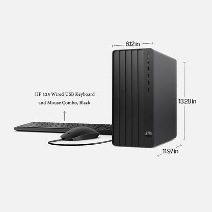 HP Desktop Computers Tower PC for Home Business Student, Intel 6-Core i5-12500 (Beat i7-11700), 32GB DDR4 RAM, 1TB PCIe SSD, WiFi, Bluetooth, RJ-45, Keyboard and Mouse, Windows 11 Pro, Wendbo