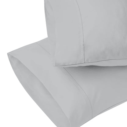 100% Cotton Soft Silver Pillowcase Set, 400TC Percale Pillowcases, King Pillowcase Set, Skin Friendly Cooling Pillowcases, Hotel Luxury Cotton Pillowcases for by Purity Home