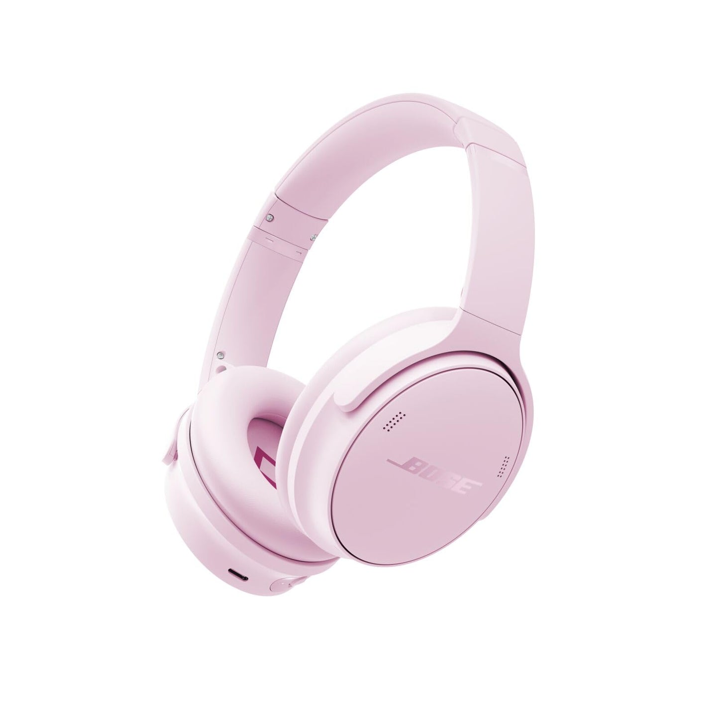 Bose QuietComfort Headphones - Wireless Bluetooth Headphones, Active Over Ear Noise Cancelling and Mic, USB-C Charging, Deep Bass, Up to 24 Hours of Playtime, Petal Pink - Limited Edition Color