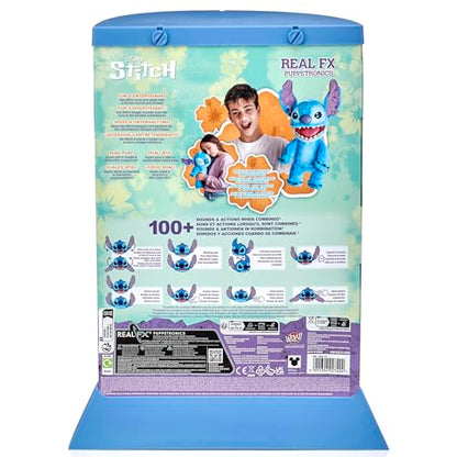 WOW! Stuff: RealFX Disney Stitch Plush from Lilo & Stitch- 18" Animatronic Plush, 100+ Action & Sound Combinations, Looks-Feels-Sounds Realistic! Stuffed Animal Plush, Ages 6+