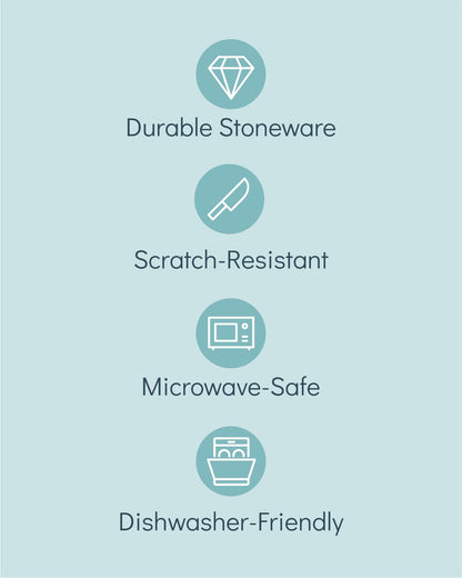 16 Piece Dinnerware Sets for 4 - Matte Black Modern Style Stoneware Dinnerware Set - Scratch Resistant, Dishwasher Safe Plates and Bowls Sets Ceramic, Dish Set, Bowl and Plate Set - Matte Black