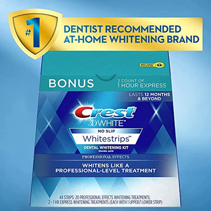 Crest 3D Whitestrips, Professional Effects, Teeth Whitening Strip Kit, 44 Strips (22 Count Pack)