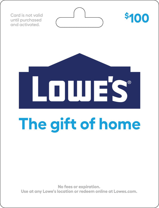 Lowe's Physical Gift Card - $100