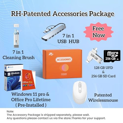 HP 2025 14 inch HD Laptop, Office Pro Lifetime License, Intel Processor N150, 16 GB RAM, 384 GB Storage(128GB UFS+256GB MSD), Copilot AI, Wi-Fi 6, Lightweight, Windows 11 Pro, w/Accessories