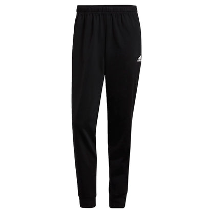 adidas Men's Essentials Warm-Up Slim Tapered 3-Stripes Tracksuit Bottoms, Black/White, Large