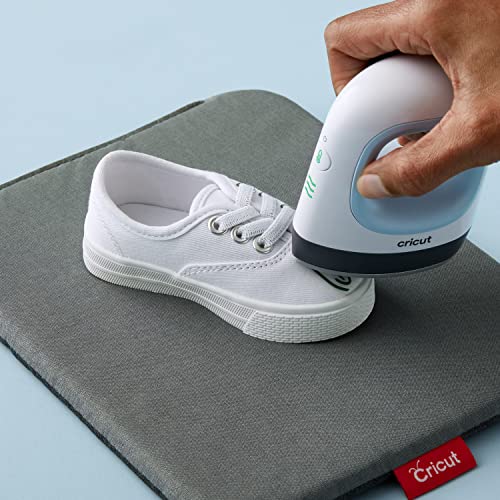 Cricut EasyPress Mini Heat Press for Small Objects like Shoes, Stuffed Animals, Hats & More, 3 Heat Settings & Precision Tip, Ceramic-Coated Heat Plate, Compact & Lightweight, Zen Blue