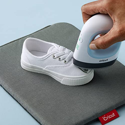 Cricut EasyPress Mini Heat Press for Small Objects like Shoes, Stuffed Animals, Hats & More, 3 Heat Settings & Precision Tip, Ceramic-Coated Heat Plate, Compact & Lightweight, Zen Blue