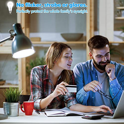 LED Light Bulbs, 100 Watt Equivalent A19, 13W 5000K Daylight White 1500 Lumens Non-Dimmable Bright E26 Edison Medium Screw Bulbs for Home Bedroom Kitchen Living Room Office Lamp, 4-Pack