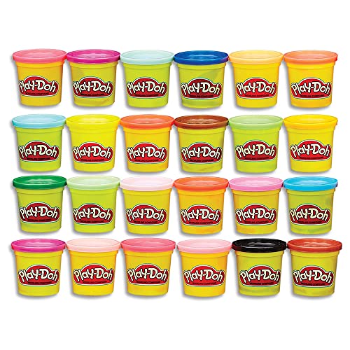 Play-Doh Modeling Compound 24-Pack Case of Colors, Non-Toxic, 3 Oz Cans of Assort. Colors, Back to School Classroom Supplies, Preschool Toys, Ages 2+ (Amazon Exclusive)