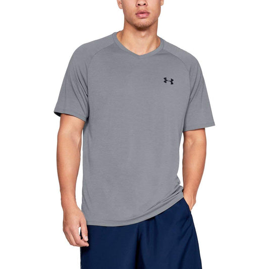 Under Armour Men's UA Tech V-Neck Short Sleeve XXL Gray