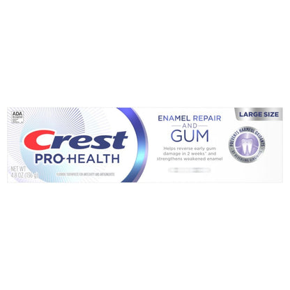 Crest Pro-Health Enamel Repair and Gum Toothpaste 4.8 oz Anticavity, Antibacterial Flouride Toothpaste, Clinically Proven, Gum and Enamel Protection, Advanced Whitening