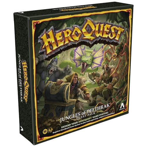 Avalon Hill HeroQuest Jungles of Delthrak Quest Pack | Roleplaying Games | Ages 14+ | 2 to 5 Players | Requires HeroQuest Game System to Play