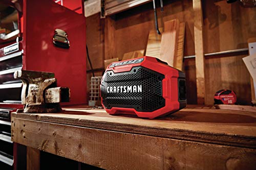 CRAFTSMAN V20 Wireless Portable Bluetooth Speaker, Tool Only (CMCR001B), Red