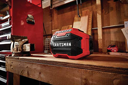 CRAFTSMAN V20 Wireless Portable Bluetooth Speaker, Tool Only (CMCR001B), Red