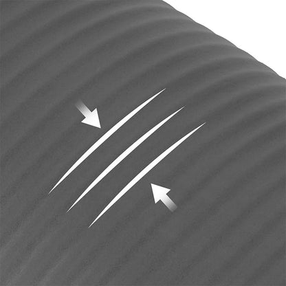 Fitvids 1/2-Inch Extra Thick High Density Anti-Tear Exercise Yoga Mat with Carrying Strap, Gray