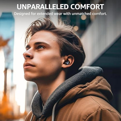 TOZO T6 (Ergonomic Edition) Wireless Earbuds Bluetooth 5.3 Headphones, Ergonomic Design in-Ear Headset, 50Hrs Playtime with Wireless Charging Case, APP EQ Customisable, IPX8 Waterproof, 2024 Version
