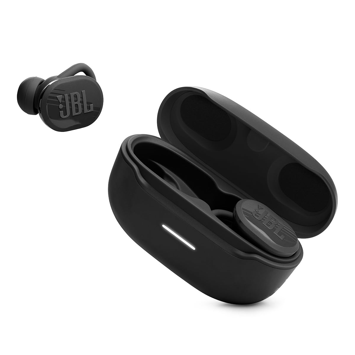 JBL Endurance Race Waterproof True Wireless Active Sport Earbuds, with Microphone, 30H Battery Life, Comfortable, dustproof, Android and Apple iOS Compatible (Black)