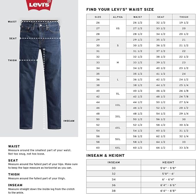 Levi's Men's 501 Original Fit Jeans (Also Available in Big & Tall), Rigid STF, 50W x 30L