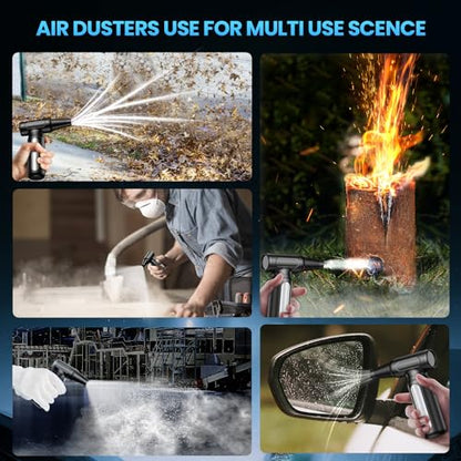 Compressed-Air-Duster-Mini-Blower- Turbo Fan- 300000RPM Electric Duster- Keyboard Cleaning kit- No Canned- Replace Compressed air can- Jet Dry Blower- Car Dryer air Blower- Pc dusters for Cleaning