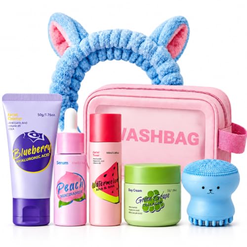 7 Pack Fruit Skin Care Set, Skin Care for Kids, Teen Girl Gifts, Cute Stuff