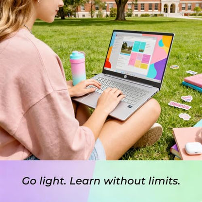 HP 14 Laptop Computer, 2026-2027 Edition, Intel N150 Processor, 4GB RAM, 128GB SSD, 1TB Cloud Storage, Windows 11 with Microsoft 365