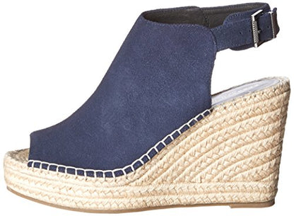 Kenneth Cole Women's Olivia Wedge Sandal, Navy, 9.5 M US