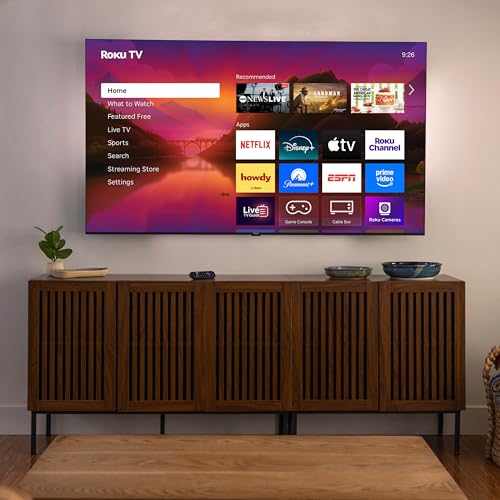 Roku Smart TV 2025 – 65-Inch Plus Series, Mini-LED TV – RokuTV with Enhanced Voice Remote – Flat Screen 4K QLED Television with Dolby Vision & Wi-Fi for Streaming Live Local News, Sports