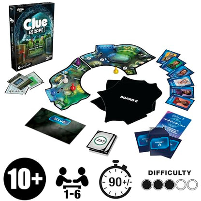 Clue Escape: The World’s Fair Board Game | Escape Room 1-Time Solve Mystery Games | Ages 10+ | 1 to 6 Players | 90 - 120 Mins.| Family Games