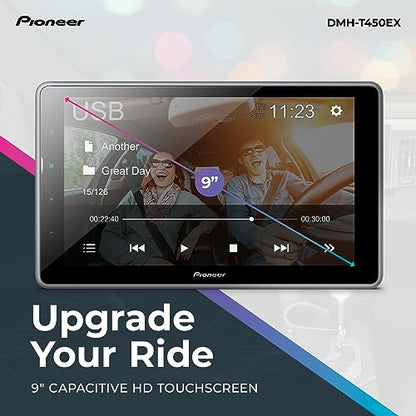 Pioneer DMH-T450EX Digital Multimedia Receiver with Weblink, 9” Capacitive Touchscreen, Double-DIN, Built-In Bluetooth, Amazon Alexa Via App, Backup Camera Compatibility