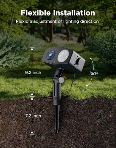 Govee Outdoor Decoration Projector Light, 20W LED Snowflake Projector, IP67 Waterproof, 180° Rotation, 20 HD Effects & 58 Scene Modes with App Control, Works with Alexa, Google Assistant, Matter
