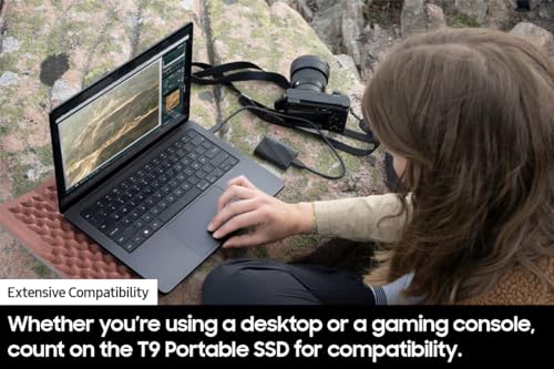 Samsung T9 Portable SSD 2TB, USB 3.2 Gen 2x2 External Solid State Drive, Seq. Read Speeds Up to 2,000MB/s for Gaming, Students and Professionals, MU-PG2T0B/AM, Black