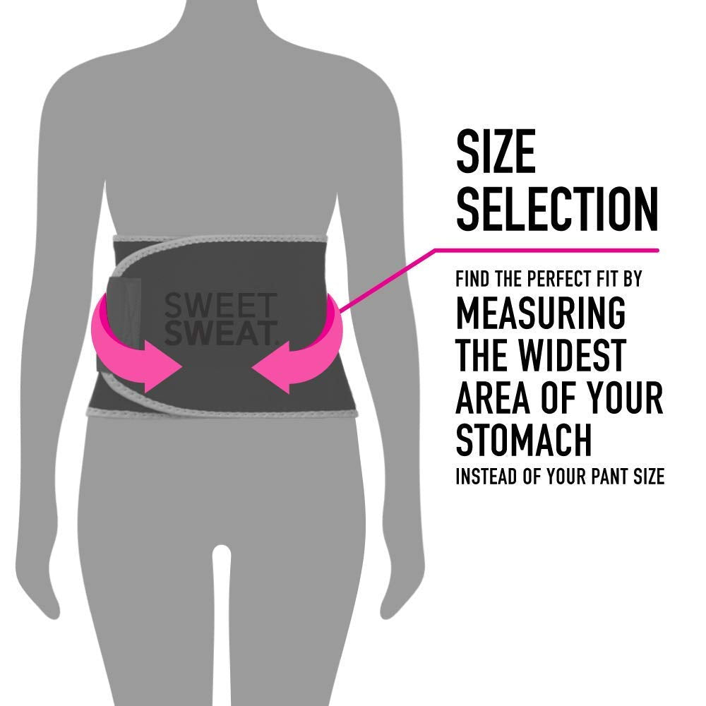 Sweet Sweat Waist Trimmer 'Xtra-Coverage' Belt | Premium Waist Trainer with More Torso Coverage for a Better Sweat! (Medium)