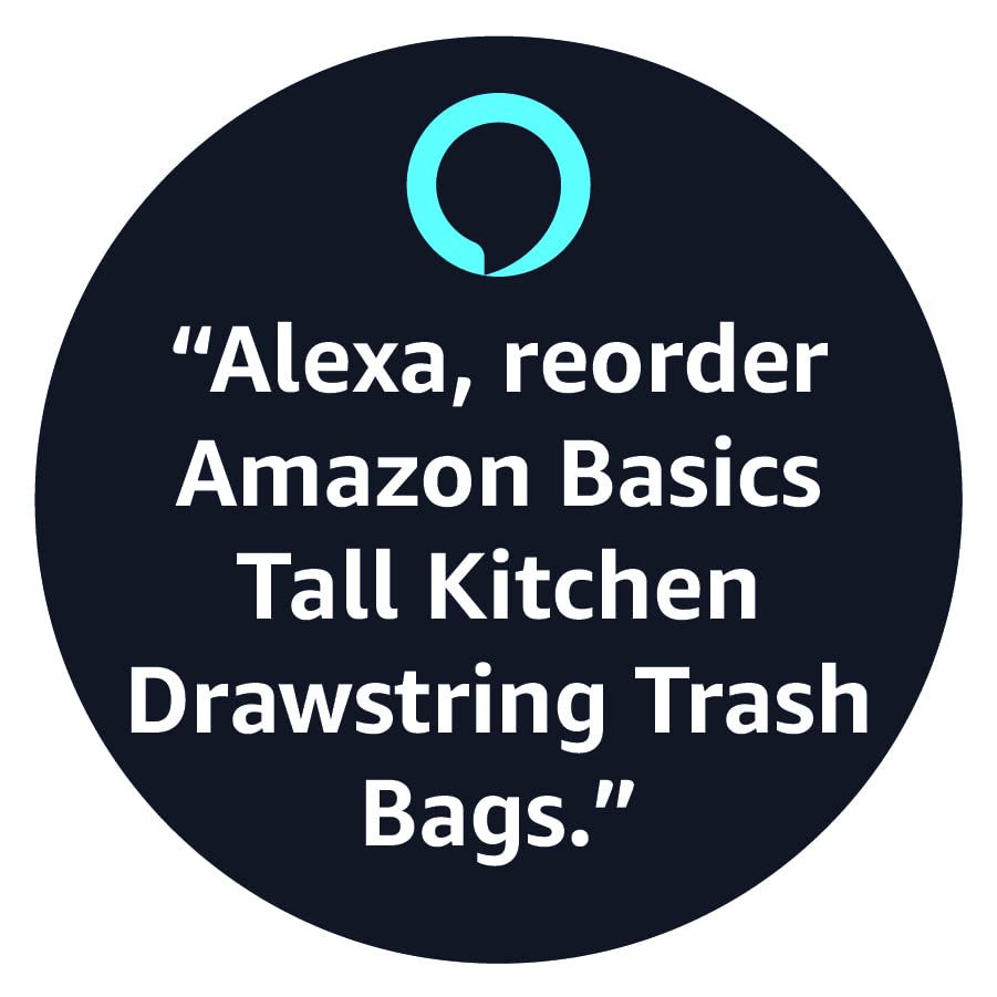 Amazon Basics Tall Kitchen Drawstring Trash Bags, Sturdy, 13 Gallon, Unscented, 200 Count
