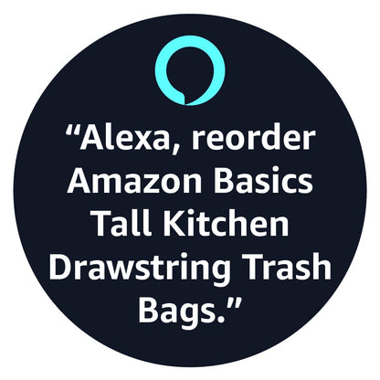 Amazon Basics Tall Kitchen Drawstring Trash Bags, Sturdy, 13 Gallon, Unscented, 200 Count