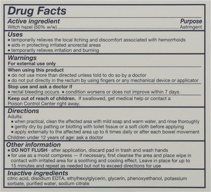 TUCKS Medicated Cooling Pads, 100 Count – Pads with Witch Hazel, Cleanses Sensitive Areas, Protects from Irritation, Hemorrhoid Treatment, Medicated Pads Used By Hospitals