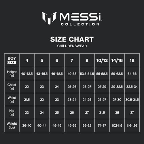 Messi Boys' Lifestyle Short Sleeve T-Shirt, Standard Fit Graphic Tee, Cotton Blend Fabric, Stretch Limo