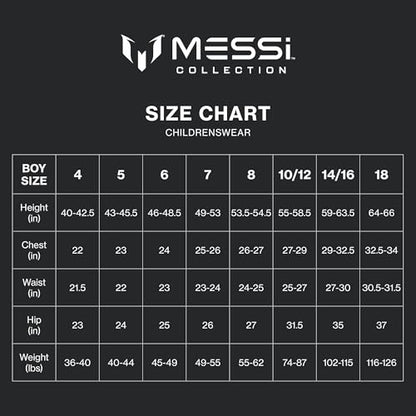 Messi Boys' Lifestyle Short Sleeve T-Shirt, Standard Fit Graphic Tee, Cotton Blend Fabric, Stretch Limo