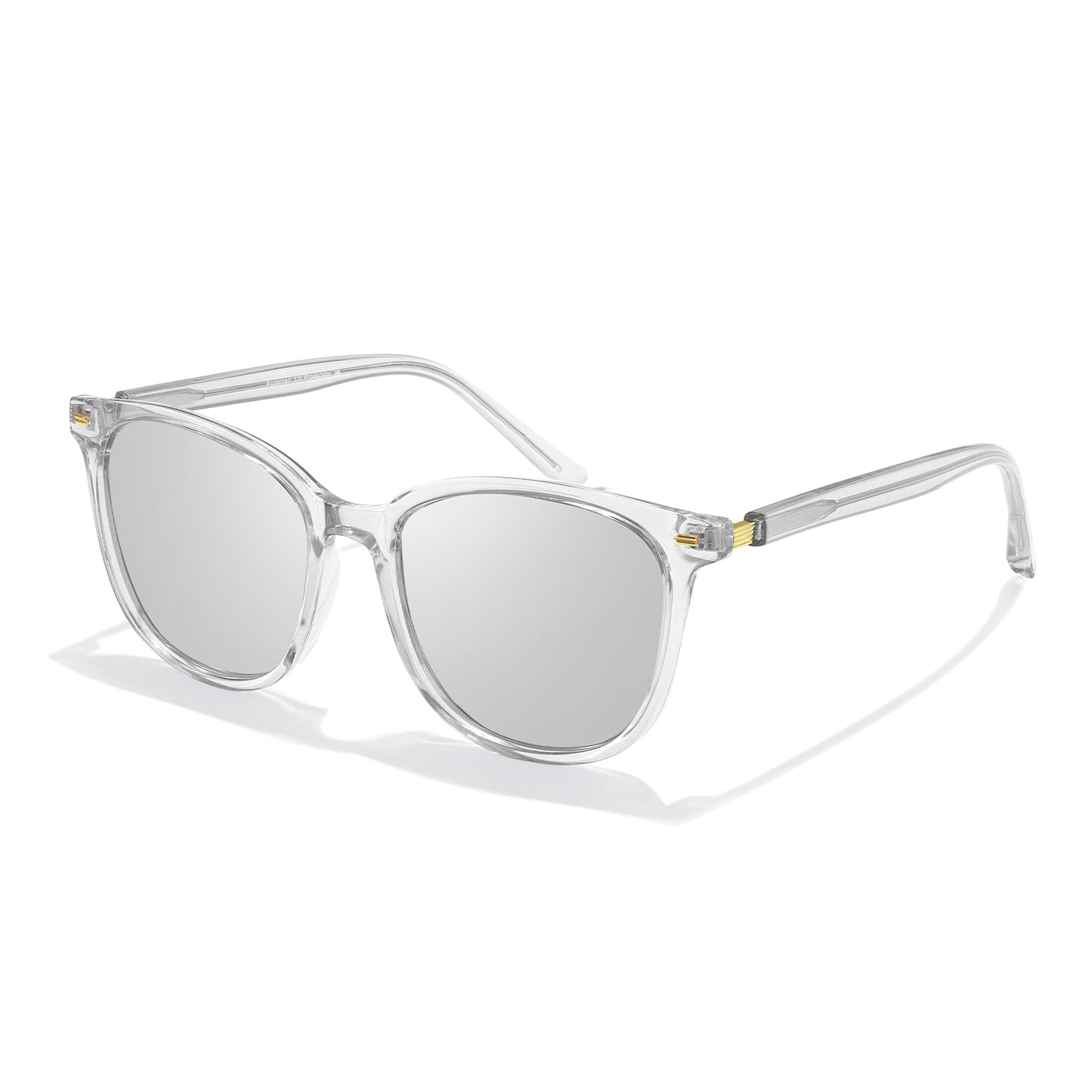 LVIOE Polarized Square Sunglasses for Women, Mirrored Trendy Oversized Shades with UV400 Protection Sun Glasses LS18512