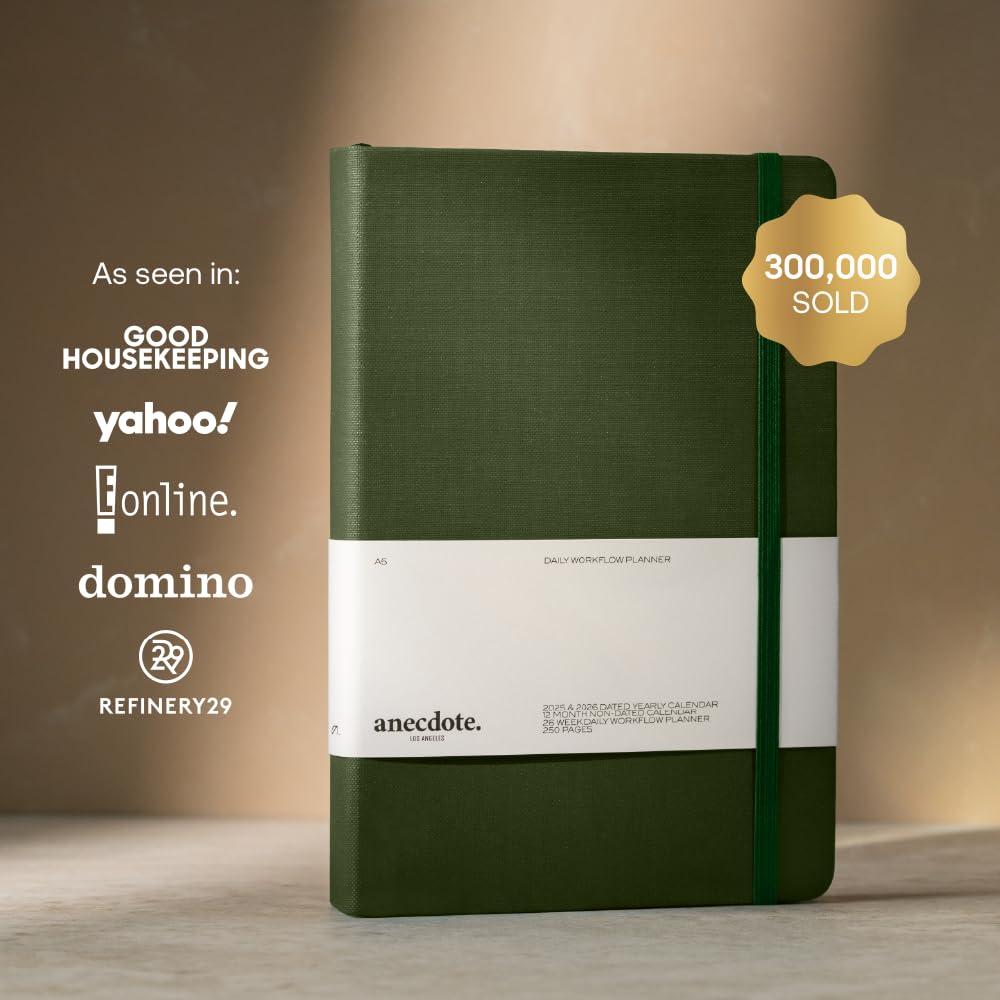 Anecdote 2026-2027 Planner: A Monthly, Weekly & Daily Planner with Calendar | 8.5" x 5.2" | Hardcover To-Do List Organizer, Planning Your Success, Start Anytime, Achieve Productivity Goals (Evergreen)