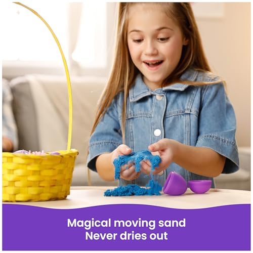 Kinetic Sand, 20-Pack Eggs, Easter Basket Stuffers, Includes 3.3lbs (3 Colors) Moldable Play Sand for Egg Hunts, Sensory Toys, Party Favors & Goodie Bags